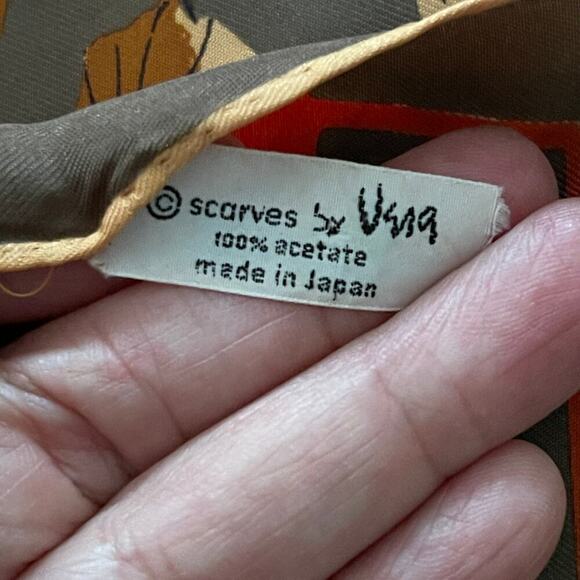 VERA SHEER Vintage Women's Scarf Rayon & Silk - Picture 3 of 8